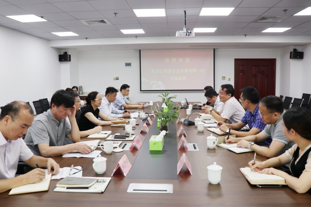 寧波國(guó)家高新區(qū)黨工委書記、管委會(huì)主任黃利琴一行蒞臨公司調(diào)研指導(dǎo)